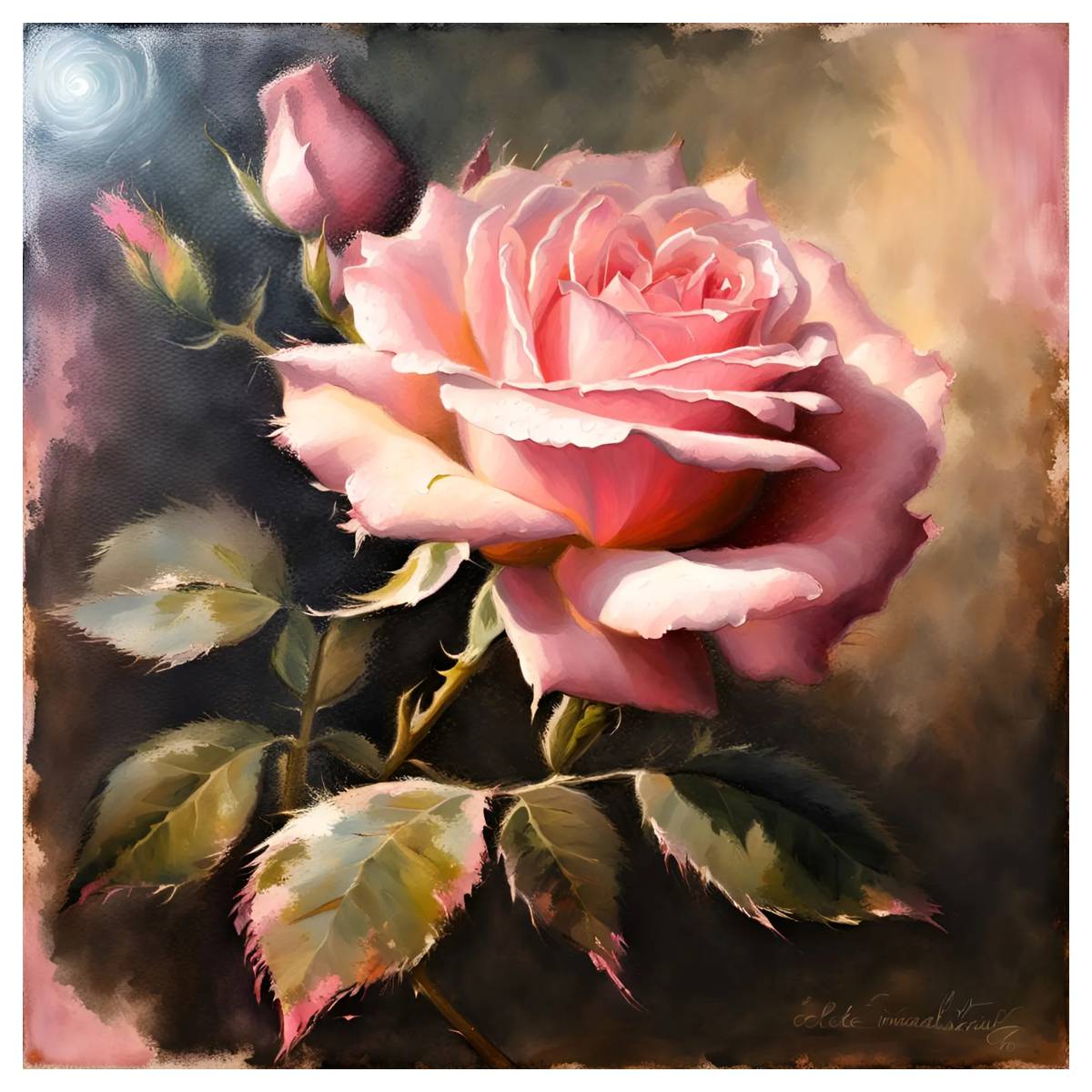 Embroidery Rose Stitch - rosa rosa 30X30 CM/11.8 pollici Kit