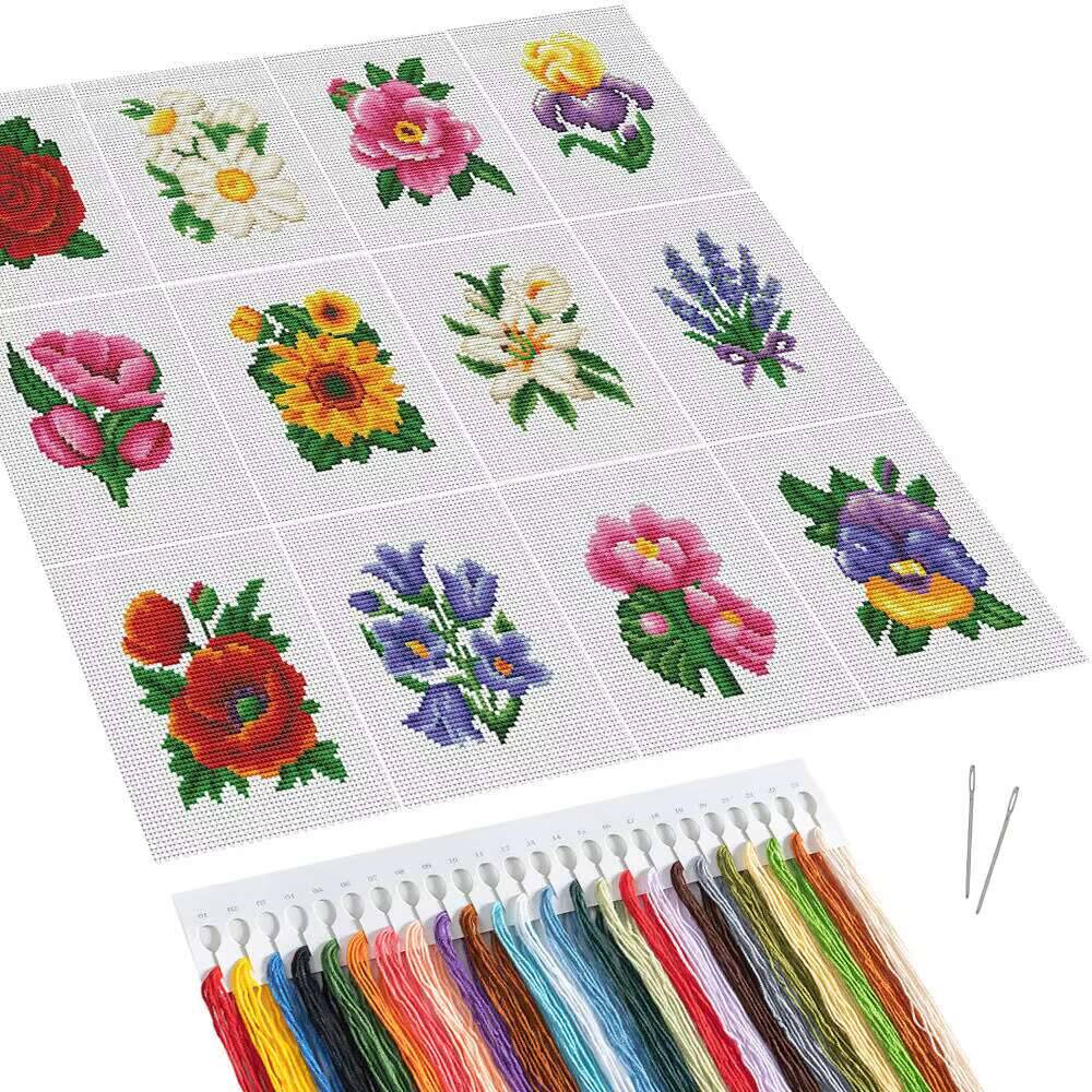 Embroidery Rose Stitch - Huacan MINI Punto Croce Fiore di