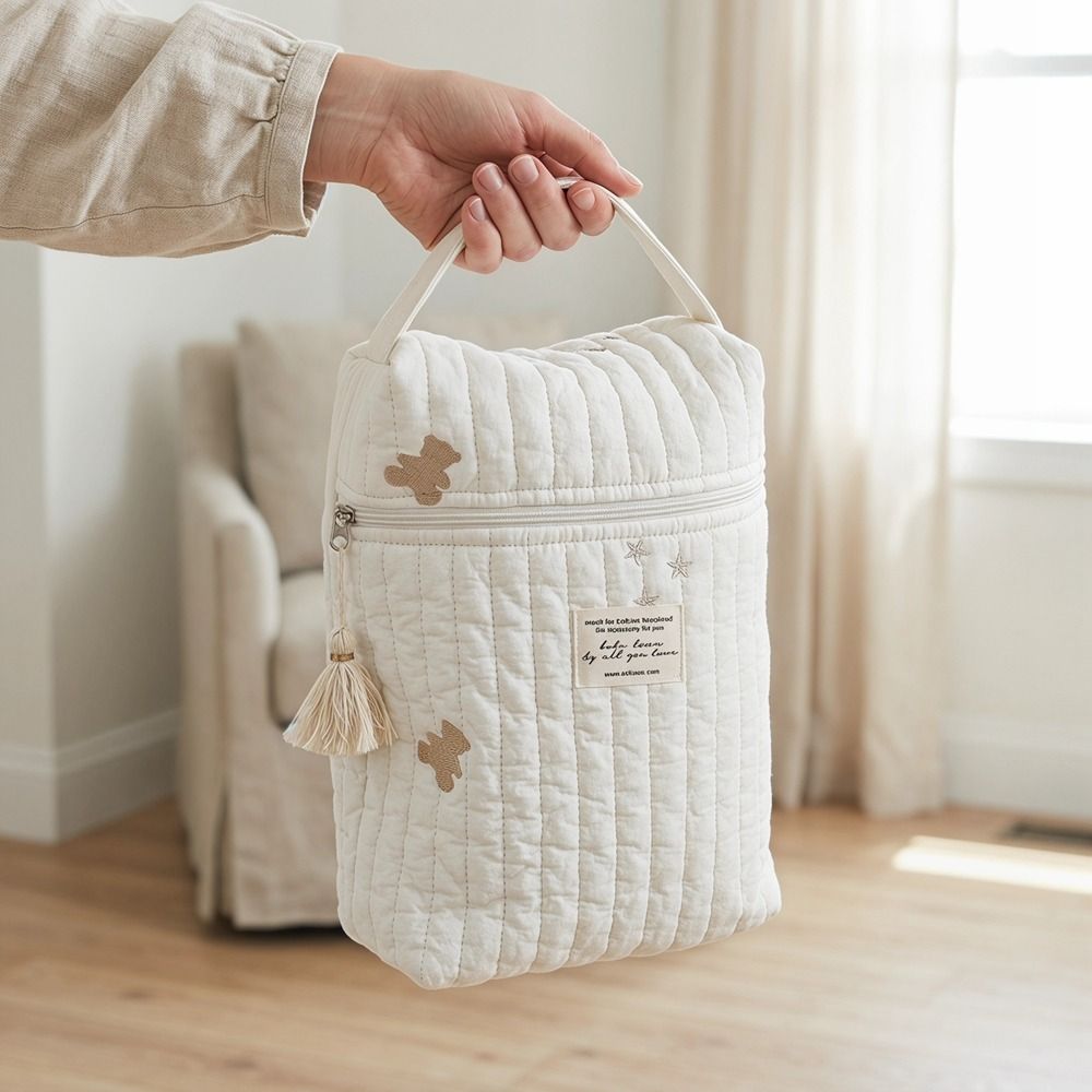 Embroidery Quilting - Borsa fasciatoio trapuntata alla moda, portatile,
