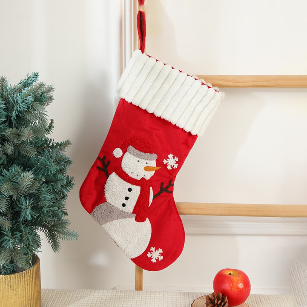 Embroidery Xmas Stocking - Calza di Natale Ricamata da Appendere,