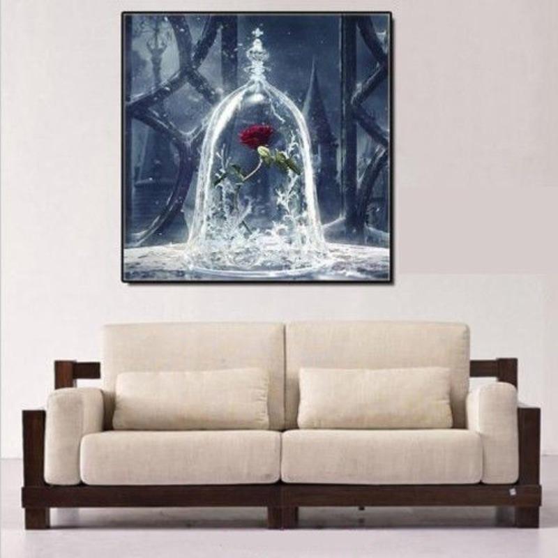 Embroidery Rose Stitch - Pittura a Diamante 5D Fai-da-Te, Ricamo