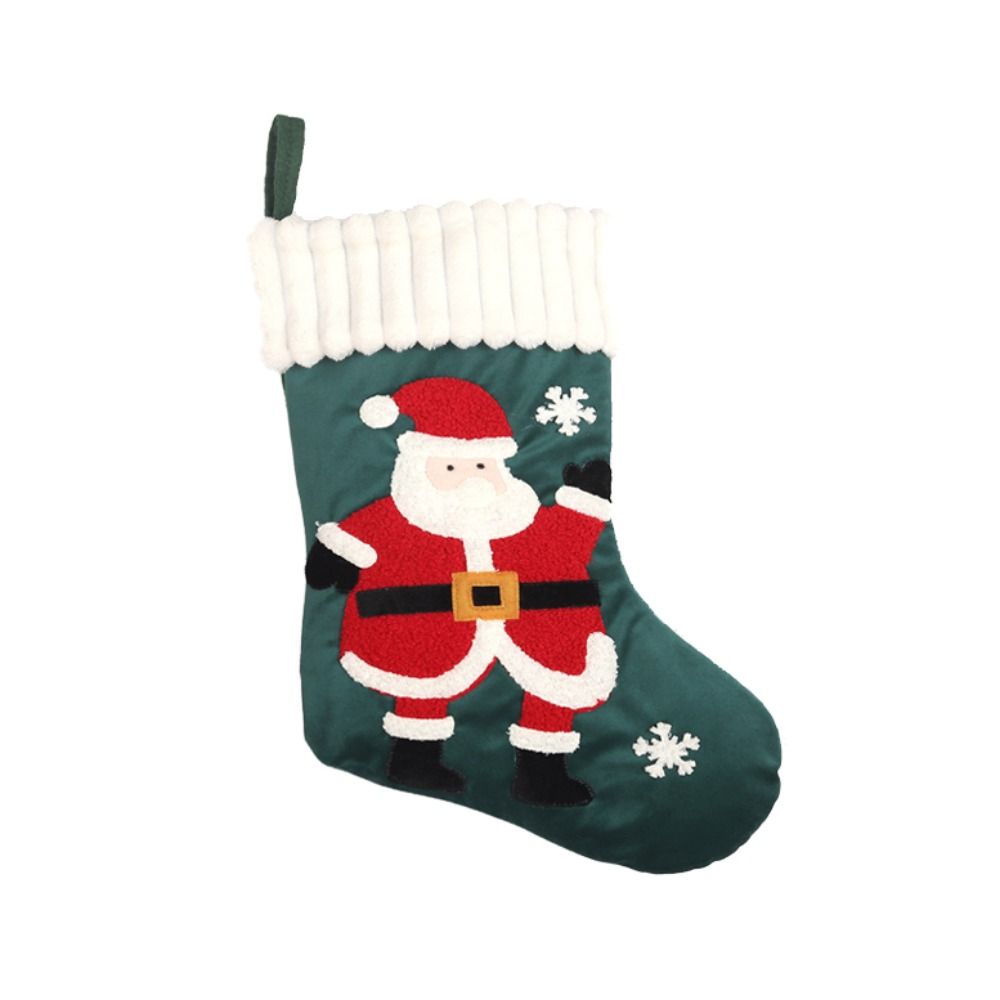 Embroidery Xmas Stocking - Calza di Natale Ricamata da Appendere,