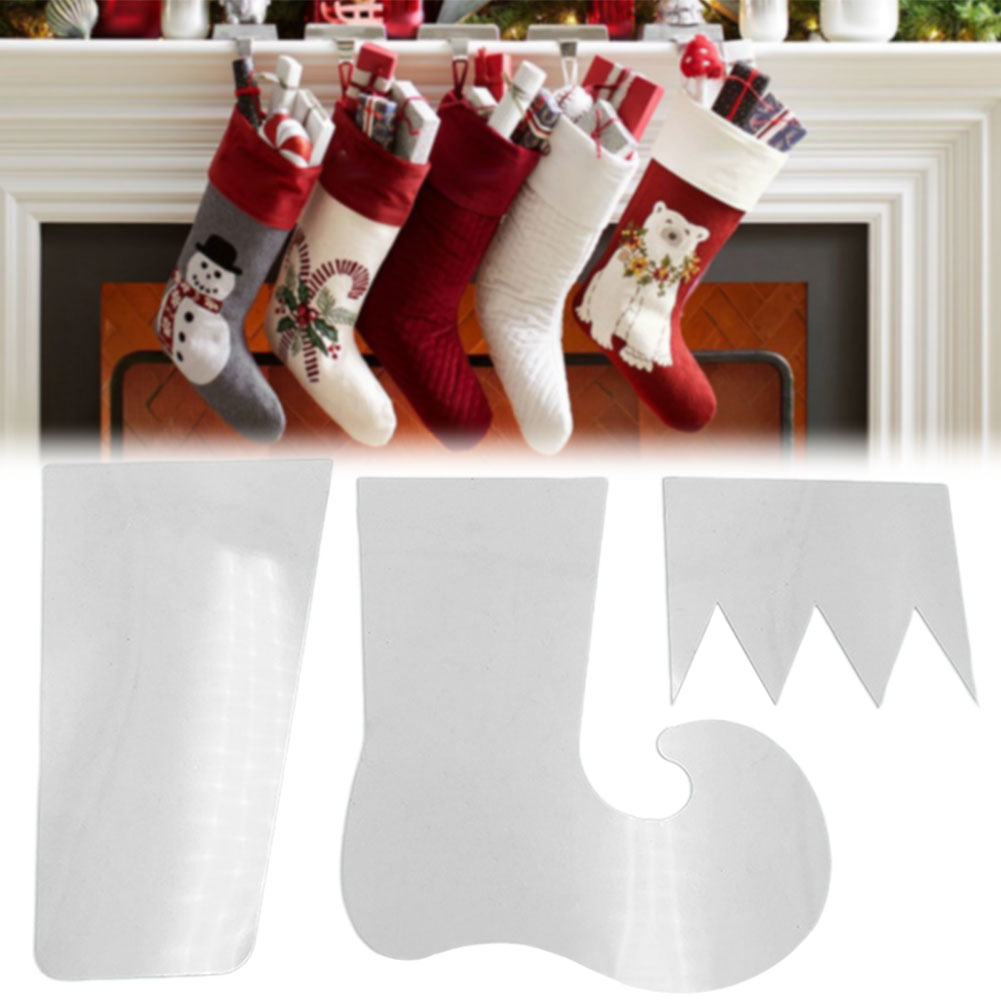 Embroidery Xmas Stocking - Modello di calza di Natale da