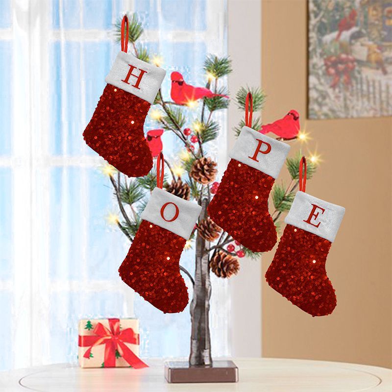 Calza di Natale rossa con pail - Embroidery Xmas Stocking recensione e prezzo