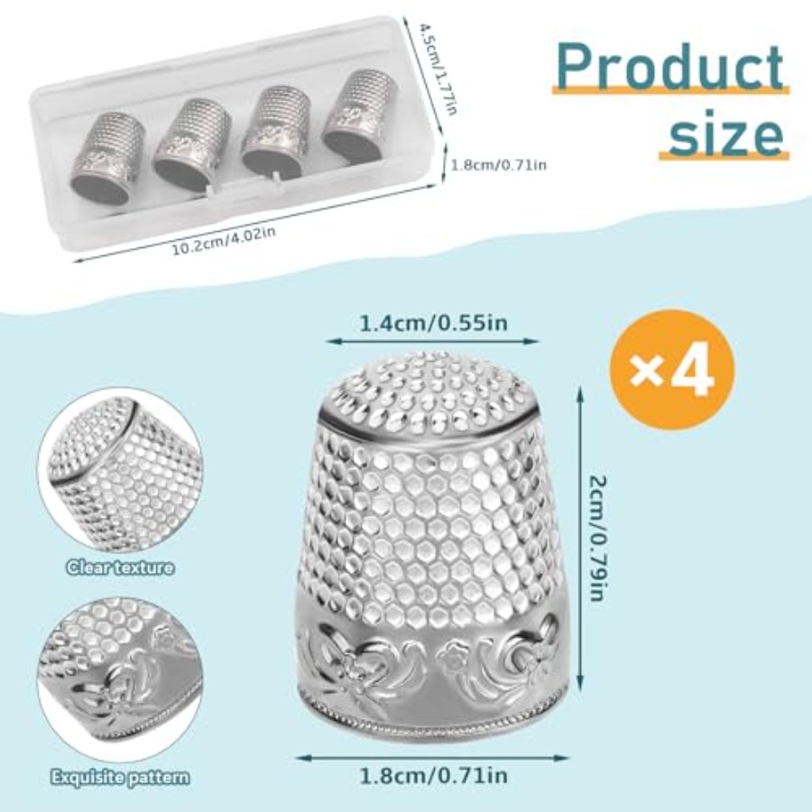 ZMAAGG Set di 4 Ditali in Meta - Embroidery Quilting recensione e prezzo
