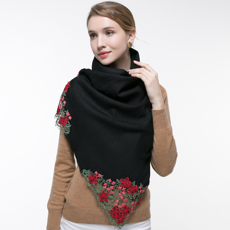 Reale di 100% Lana Sciarpa Ros - Embroidery Pashmina recensione e prezzo
