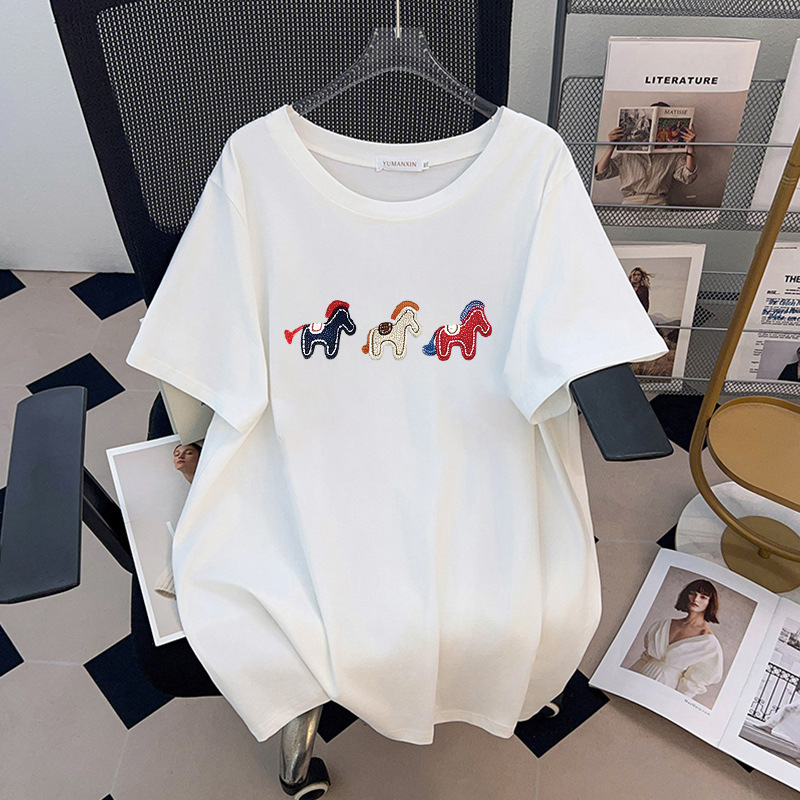T-shirt Ricamata con Pony da D - Embroidery Cotton Shirt recensione e prezzo