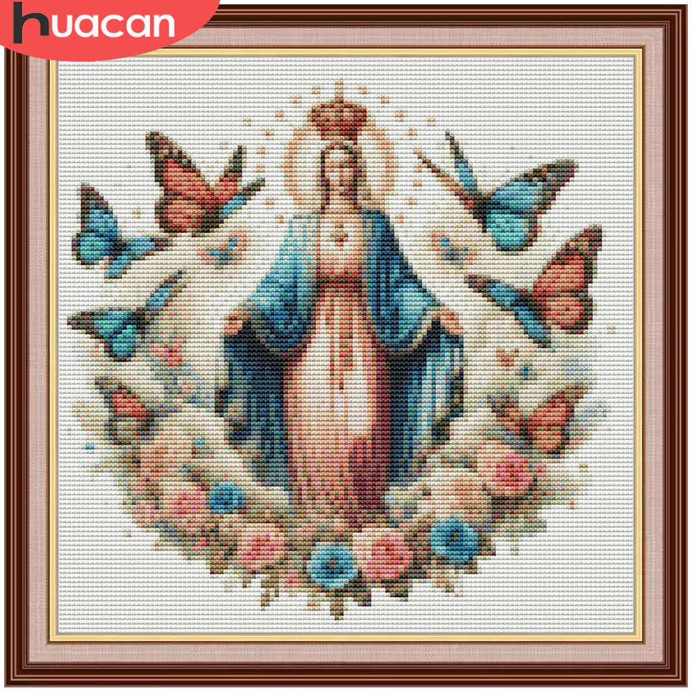 Kit per Ricamo HUACAN, Ritratt - Embroidery Rose Stitch recensione e prezzo