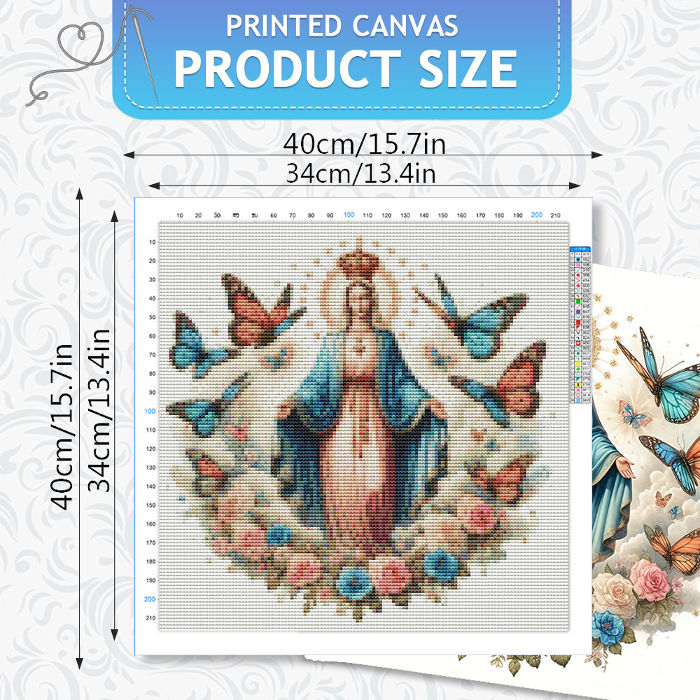 Kit per Ricamo HUACAN, Ritratt - Embroidery Rose Stitch recensione e prezzo