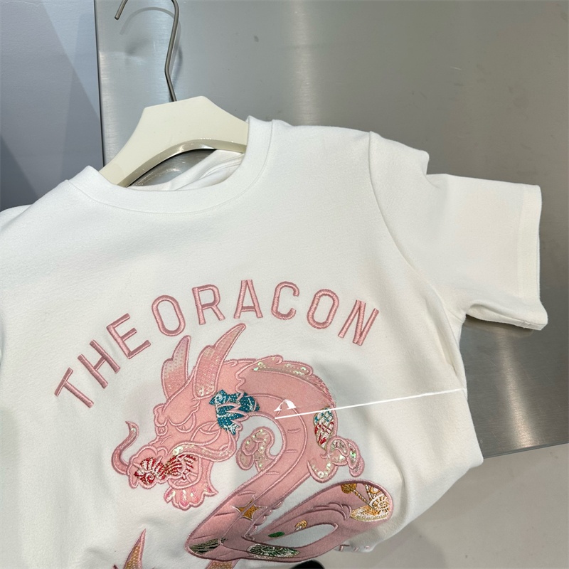 Nuova T-shirt Estiva da Donna  - Embroidery Cotton Shirt recensione e prezzo