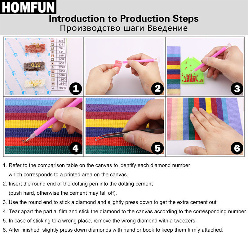 HOMFUN 5D Diamante Ricamo Kit  - Embroidery Rose Stitch recensione e prezzo