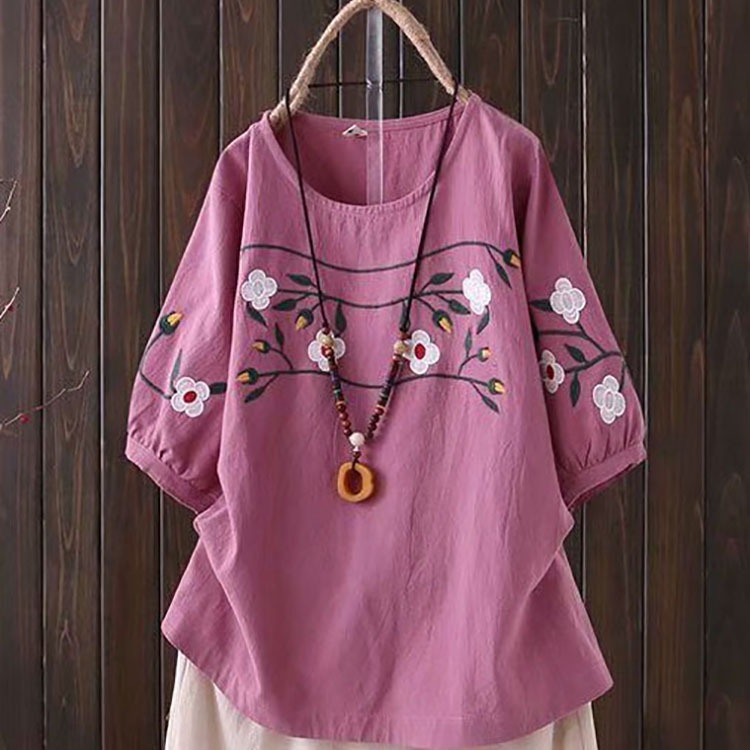 T-shirt a maniche corte da don - Embroidery Cotton Shirt recensione e prezzo